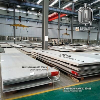 304L صفحه فولاد ضد زنگ 2B پایان 1mm-20mm TISCO Baosteel Mill اصل با MTC برای ساخت ظروف تحت فشار